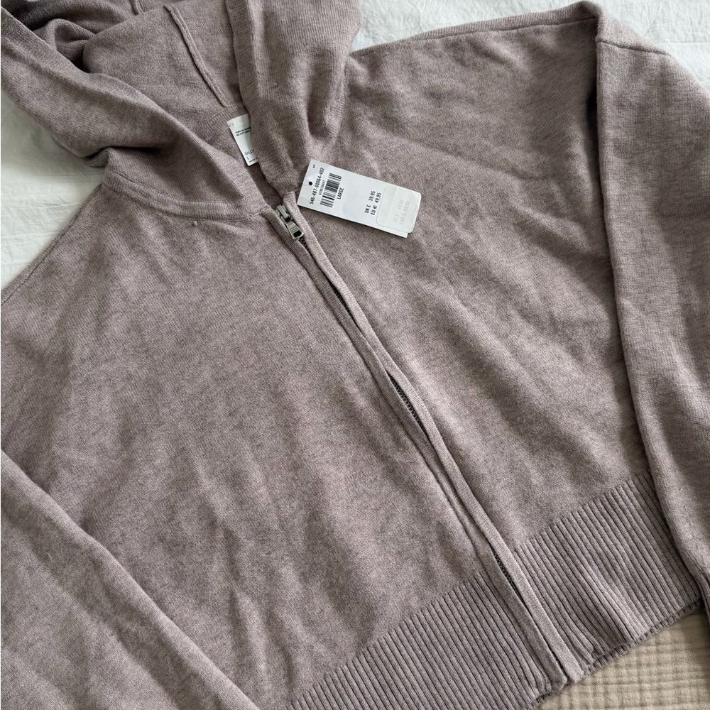 Hollister Women's Brown Zip-Up Cardigan